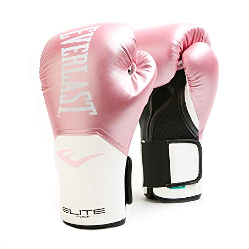 Everlast Elite Pro Style Training Gloves, Pink/White, 12 oz