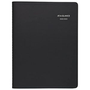 AT-A-GLANCE 2022-2023 Planner, Weekly & Monthly Academic Appointment Book, 8" x 10", Large, QuickNotes, Black (761105)