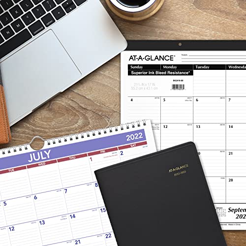 AT-A-GLANCE 2022-2023 Planner, Weekly & Monthly Academic Appointment Book, 8" x 10", Large, QuickNotes, Black (761105)