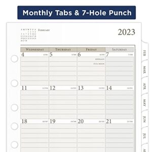 AT-A-GLANCE 2023 Daily & Monthly Planner Refill, Hourly, 92010 Day-Timer, 5-1/2" x 8-1/2", Size 4, Two Pages Per Day (481-225A)