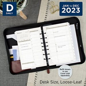 AT-A-GLANCE 2023 Daily & Monthly Planner Refill, Hourly, 92010 Day-Timer, 5-1/2" x 8-1/2", Size 4, Two Pages Per Day (481-225A)