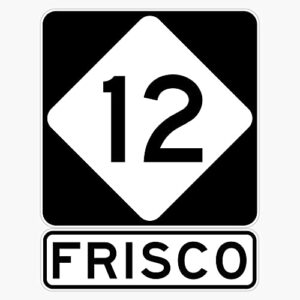 stg trading nc 12 – frisco vinyl bumper sticker decal waterproof 5″