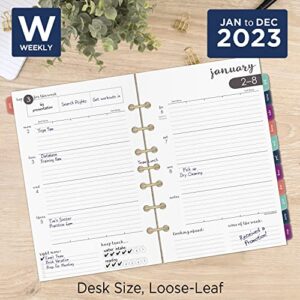 AT-A-GLANCE 2023 Weekly & Monthly Planner Refill, 5-1/2" x 8-1/2", Loose Leaf, Harmony (6099-4111)