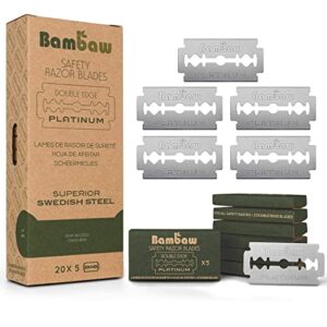 safety razor blades | swedish steel replacement razor blades | 100 pack – 18 to 24 months supply | bambaw