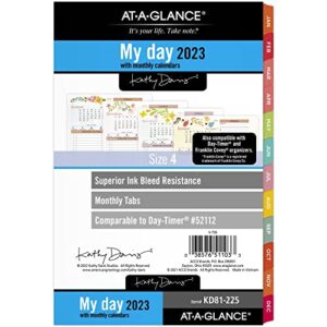 at-a-glance 2023 daily & monthly planner refill, 5-1/2″ x 8-1/2″, size 4, desk size, kathy davis (kd81-225)