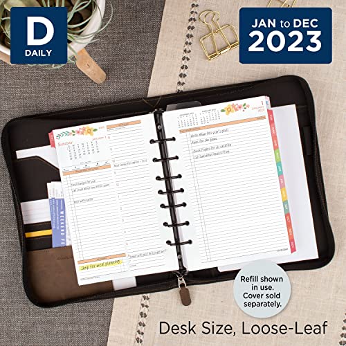 AT-A-GLANCE 2023 Daily & Monthly Planner Refill, 5-1/2" x 8-1/2", Size 4, Desk Size, Kathy Davis (KD81-225)