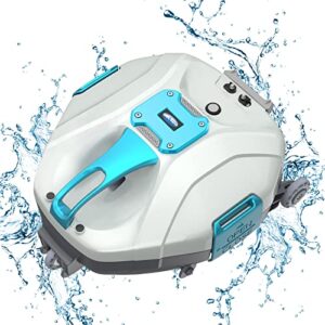aquafysh automatic pool cleaner for above & inground pool, cordless robotic pool cleaners, max. 90 mins runtime, smart navigation system