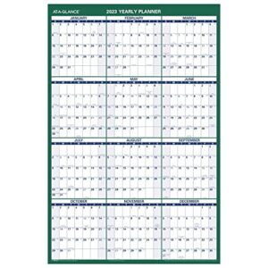 AT-A-GLANCE 2023 Erasable Calendar, Dry Erase Wall Planner, 24" x 36", Large, Vertical, Reversible for Notes & Planning Space (PM21028)