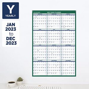 AT-A-GLANCE 2023 Erasable Calendar, Dry Erase Wall Planner, 24" x 36", Large, Vertical, Reversible for Notes & Planning Space (PM21028)