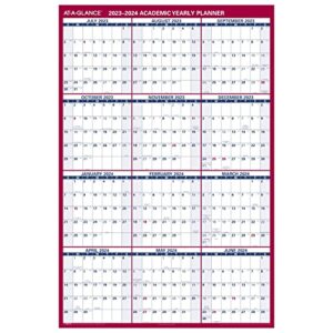 at-a-glance 2023-2024 erasable calendar, wall calendar, 32″ x 48″, xlarge, academic, dry erase, reversible, vertical/horizontal (pm36ap28)
