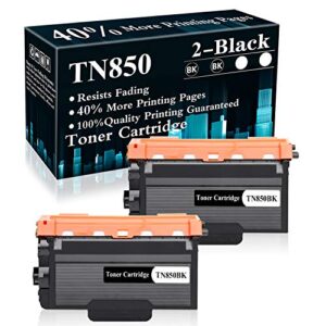 2 black tn850 toner cartridge replacement for brother dcp-l5500dn l5600dn l6700dw l6750dw l5700dw l5900dw l6800dw l6200dw l6250dw l5000d l5200dw printer,sold by topink