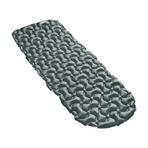 coleman kompact inflatable camp sleeping pad with built-in air valve and included carry bag, no pump needed, textured grip bottom keeps pad in place, premium/basic