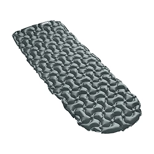 Coleman Kompact Inflatable Camp Sleeping Pad with Built-in Air Valve and Included Carry Bag, No Pump Needed, Textured Grip Bottom Keeps Pad in Place, Premium/Basic