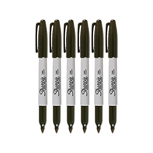 Sharpie 6 Pack 30101 Fine Point Permanent Marker Black