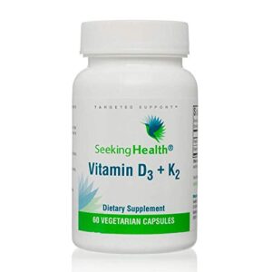 vitamin d3 + k2 | 5000 iu of d3 (as cholecalciferol) for optimal calcium absorption | 100 mcg of k2 (as menaquinone-7) for circulatory health | supports bone & immune health | 60 vegetarian capsules