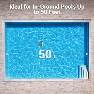 AIPER Automatic Robotic Pool Cleaner with Ultra Triple Motors, Large Top Loading Filter Baskets&Wall Climbing Function, Ideal for In-Ground/Above Ground Pools Up to 50 Feet, Gray (OC1200 Pro)