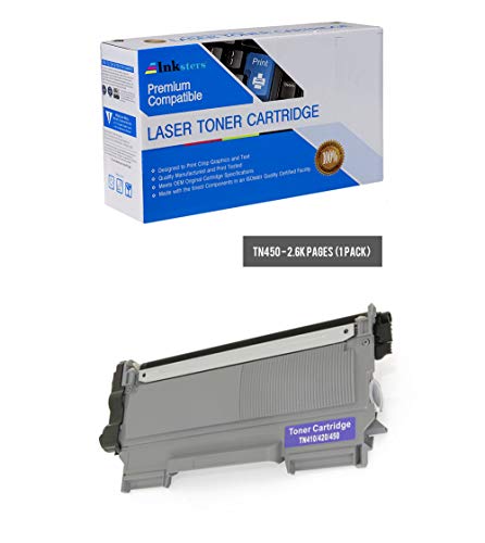 Inksters Compatible Toner Cartridge Replacement for Brother TN450 Black - Compatible with HL 2220 2230 2240 2240D DCP 7060D 7065DN MFC 7240