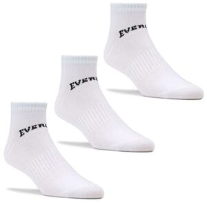 everlast men’s training socks, 3-pack white 8-12