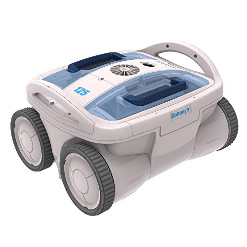 Doheny's Robotic Above Ground Swimming Pool Cleaner Powered By Aquabot | Ideal For Pools Up To 28 Ft. | Engineered For Floor Cleaning | Easy Use - Drop In And Go | AquaSmart Gyro Navigation Technology
