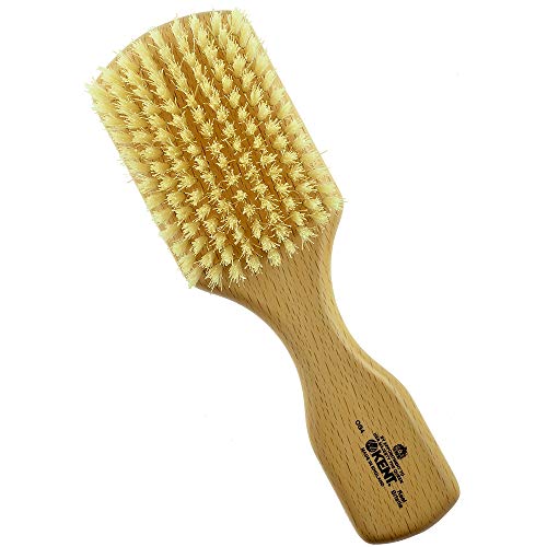 Mens Finest Beechwood Pure White Bristle Rectangular Club Brush - OG4