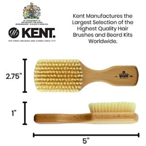 Mens Finest Beechwood Pure White Bristle Rectangular Club Brush - OG4