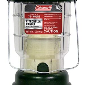 Coleman 70+ Hour Citronella Candle Outdoor Lantern - 6.7 oz, Green