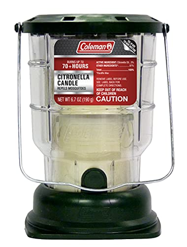 Coleman 70+ Hour Citronella Candle Outdoor Lantern - 6.7 oz, Green