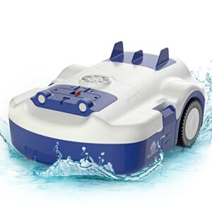 bestrobtic pc01w cordless robotic pool cleaner, ultra powerful pool vacuum with triple motors, sonar detection turning & obstacle avoidance, self-parking, up to 120mins, ideal for above/in-ground pool