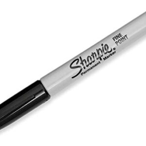 Sharpie Permanent Markers, Fine Point, Black, 24-Count - New