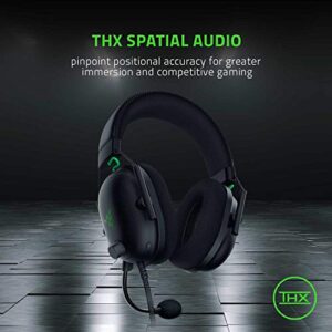 Razer BlackShark V2 Gaming Headset: THX 7.1 Spatial Surround Sound - 50mm Drivers - Detachable Mic - PC, PS4, PS5, Switch, Xbox One, Xbox Series X & S, Mobile - 3.5 mm Audio Jack & USB DAC - Black