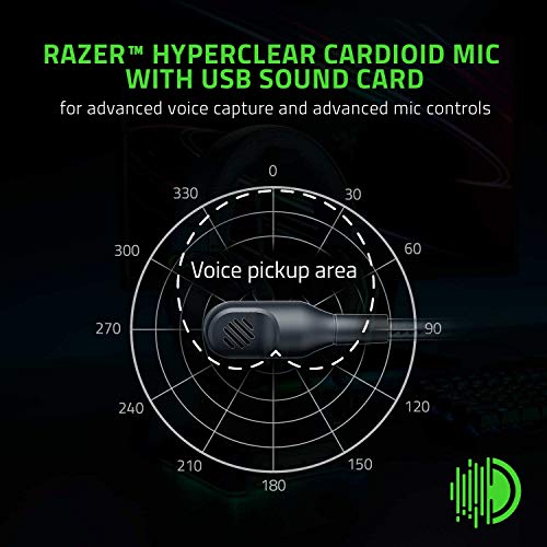 Razer BlackShark V2 Gaming Headset: THX 7.1 Spatial Surround Sound - 50mm Drivers - Detachable Mic - PC, PS4, PS5, Switch, Xbox One, Xbox Series X & S, Mobile - 3.5 mm Audio Jack & USB DAC - Black