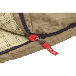 Coleman Big Game 0°F Big & Tall Sleeping Bag, Made from 100% Recycled Material, Cold Weather Adult Sleeping Bag with Sherpa Lining, Fits Campers up to 6'5"