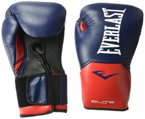 everlast elite pro style training gloves, blue/red, 14 oz
