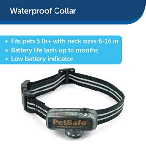 PetSafe Elite Little Dog In-Ground Pet Fence and Waterproof Receiver Collar, Tone and Static Correction, for Pets 5 lb. and Up, Reflective Collar Strap