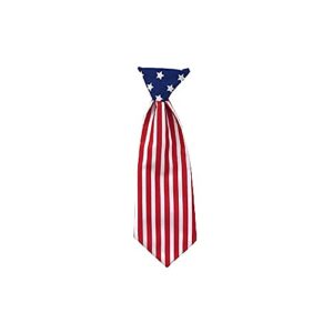 huxley & kent long tie | liberty (small) | 4th of july patriotic pet long neck tie collar attachment | fun collar ties for dogs | cute, comfortable, and durable