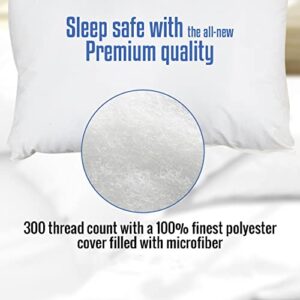 Continental Bedding - Affinity Down Alternative Bed Pillow - 300 Thread Count 100% Soft Cotton Super Standard Queen Size 20x28 Pillow Pack of 2 Best Polyester Pillow for Sleeping