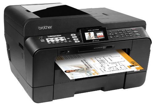 Brother MFCJ6710DW Business Inkjet All-in-One Printer with 11-Inch x 17-Inch Duplex Printing, 11-Inch x 17-Inch Scan Glass & Dual Paper Trays