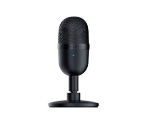 razer seiren mini usb condenser microphone: for streaming and gaming on pc – professional recording quality – precise supercardioid pickup pattern – tilting stand – shock resistant – classic black