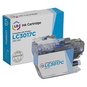 ld compatible ink cartridge replacement for brother lc3017c high yield (cyan)