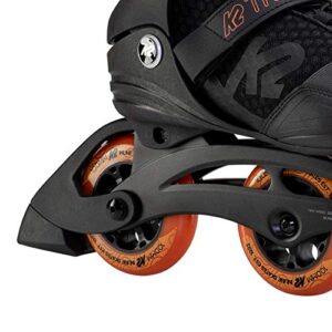K2 Skate Mens Trio LT 100, Black_Orange, 7.5
