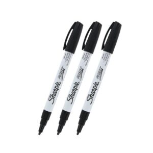 sharpie – fine point paint marker [set of 3], black, permanent, quick drying