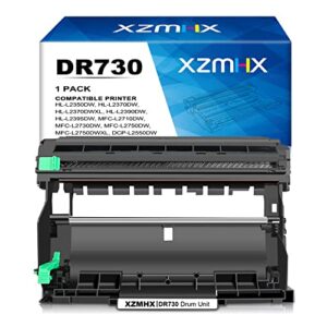 xzmhx dr730 dr-730 replacement drum unit (not toner) compatible for brother dcp-l2550dw hl-l2390dw hl-l2370dwxl hl-l2370dw mfc-l2710dw mfc-l2750dwxl mfc-l2750dw mfc-l2710dw (1 black)
