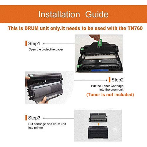 XZMHX DR730 DR-730 Replacement Drum Unit (Not Toner) Compatible for Brother DCP-L2550DW HL-L2390DW HL-L2370DWXL HL-L2370DW MFC-L2710DW MFC-L2750DWXL MFC-L2750DW MFC-L2710DW (1 Black)