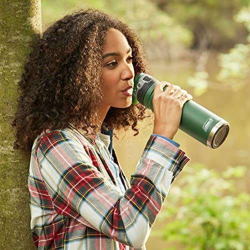 Coleman Switch AUTOSPOUT Insulated Stainless Steel Water Bottle, 24oz, Spider Mum