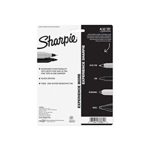 SHARPIE 33861Pp Twin-Tip Permanent Marker, Fine/Ultra-Fine Bullet Tips, Assorted, 8/Set