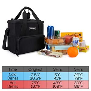 TOURIT Cooler Bag 24-Can Insulated Soft Cooler Lunch Coolers Portable Cooler Bag for Picnic, Beach, Work, Trip, Daily, Black