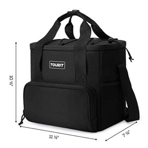 TOURIT Cooler Bag 24-Can Insulated Soft Cooler Lunch Coolers Portable Cooler Bag for Picnic, Beach, Work, Trip, Daily, Black