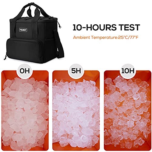 TOURIT Cooler Bag 24-Can Insulated Soft Cooler Lunch Coolers Portable Cooler Bag for Picnic, Beach, Work, Trip, Daily, Black