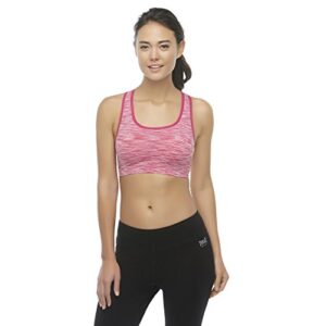 Everlast Women's Padded Sports Bra, Pink Space-Dye, S (Pack of 2)