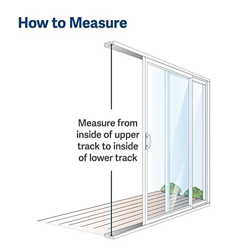 PetSafe 1-Piece Sliding Glass Pet Door for Dogs & Cats - Adjustable Height 75 7/8" to 80 11/16"- Large, White, No-Cut Install, Aluminum Patio Panel Insert, Great for Renters or Seasonal Installation